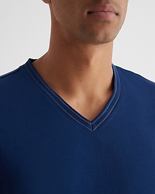 EX-HUDSON TIPPED FK VNECK-9905:NIGHT BLUE:XXL TALL
