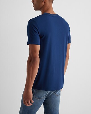 EX-HUDSON TIPPED FK VNECK-9905:NIGHT BLUE:XXL TALL