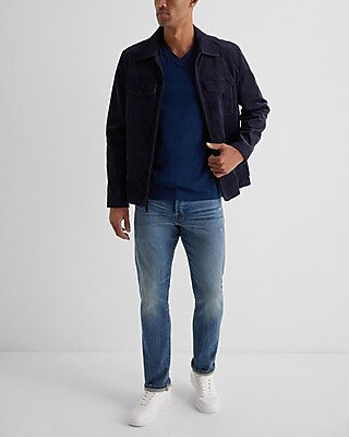 EX-HUDSON TIPPED FK VNECK-9905:NIGHT BLUE:XXL TALL