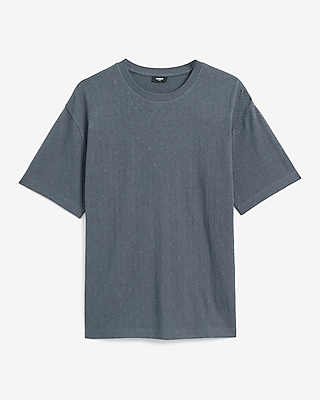 Classic Fit Textured Herringbone Jacquard T-Shirt