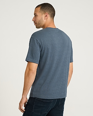 Classic Fit Textured Herringbone Jacquard T-Shirt