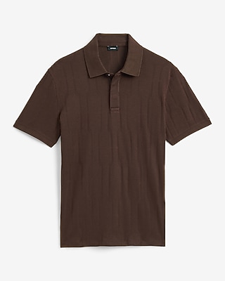 Geo Print Textured Jacquard Polo