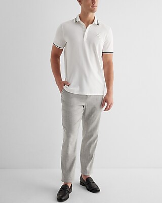 Fay embroidered-logo piqué-weave polo shirt - White