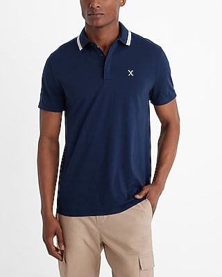 Tipped Collar X-Logo Perfect Pima Cotton Polo