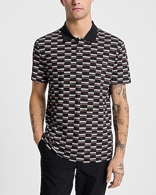 Broken Stripe Pique Everyday Performance Polo