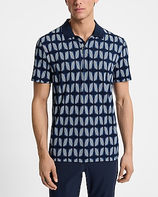 Abstract Geo Pique Everyday Performance Polo