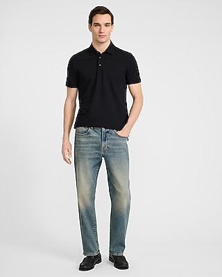 Textured Stripe Luxe Pique Polo