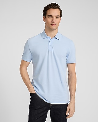 Textured Stripe Luxe Pique Polo | Express