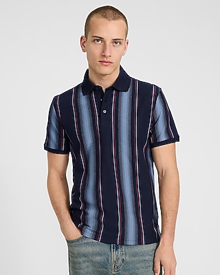 express blue dress shirt Express Men's Slim Striped Wrinkle-Resistant Everyday Performance Dress Shirt in Blue XS