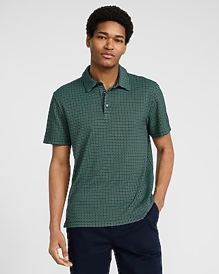 Geo Block Jacquard Polo | Express