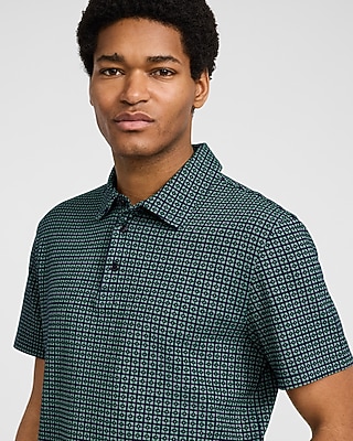 Geo Block Jacquard Polo