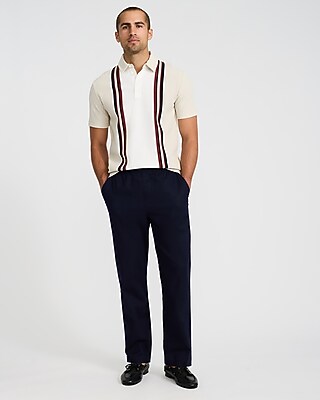 Textured Striped Jacquard Cotton-Blend Polo