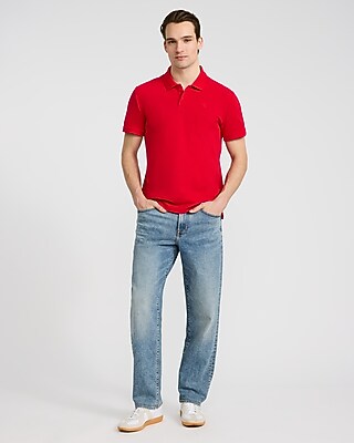 Mini Emblem Logo Cotton Pique Polo