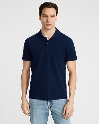 Mini Emblem Logo Cotton Pique Polo