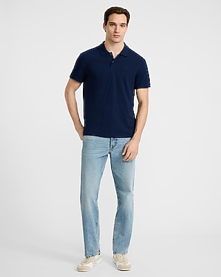 Mini Emblem Logo Cotton Pique Polo