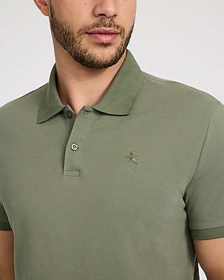 Mini Emblem Logo Cotton Pique Polo