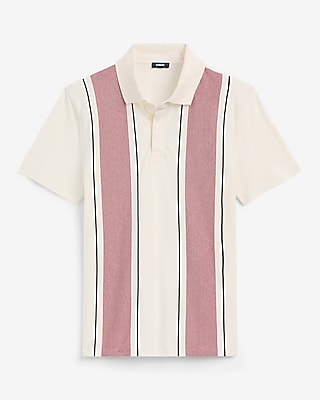 Striped Luxe Pique Polo