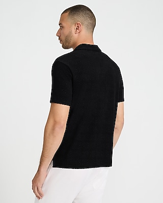 Textured Geo Terry Cloth Polo