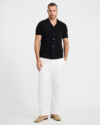 Textured Geo Terry Cloth Polo