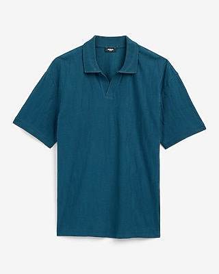 Classic Fit Textured Jacquard Polo