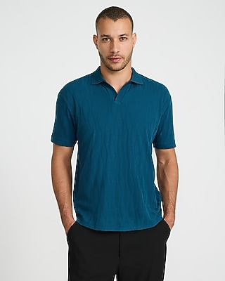 Classic Fit Textured Jacquard Polo