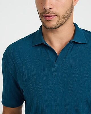 Classic Fit Textured Jacquard Polo