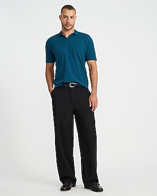 Classic Fit Textured Jacquard Polo