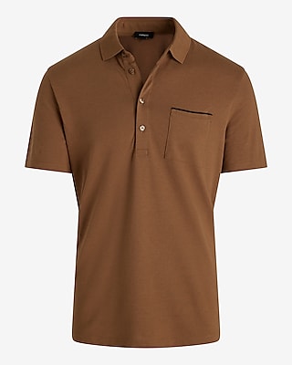 Tipped Pocket Luxe Pique Polo