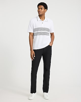 Tipped Striped Pique Everyday Performance Polo