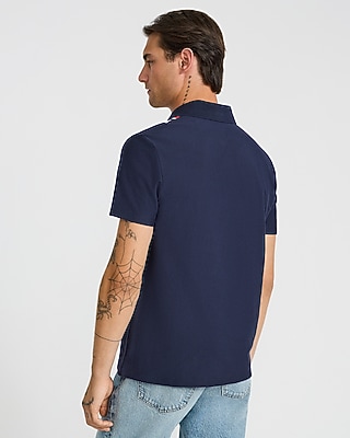 Vertical Block Striped Luxe Pique Polo - image 2