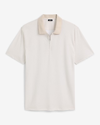 Geo Perfect Pima Cotton Pique Zip Polo