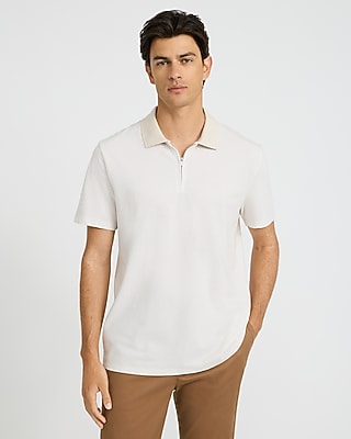Geo Perfect Pima Cotton Pique Zip Polo