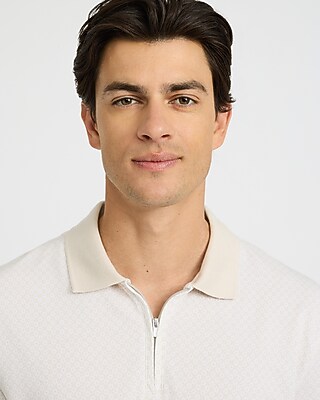 Geo Perfect Pima Cotton Pique Zip Polo