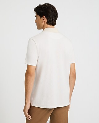 Geo Perfect Pima Cotton Pique Zip Polo