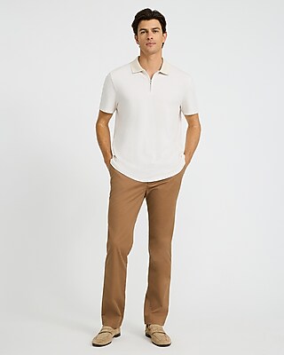 Geo Perfect Pima Cotton Pique Zip Polo