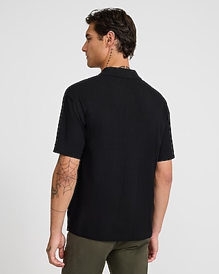 Textured Jacquard Classic Fit Zip Polo