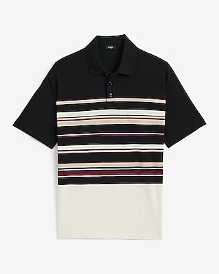 Striped Classic Fit Luxe Pique Polo