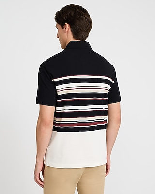 Striped Classic Fit Luxe Pique Polo