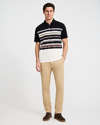 Striped Classic Fit Luxe Pique Polo
