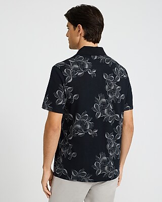 Floral Striped Luxe Pique Polo