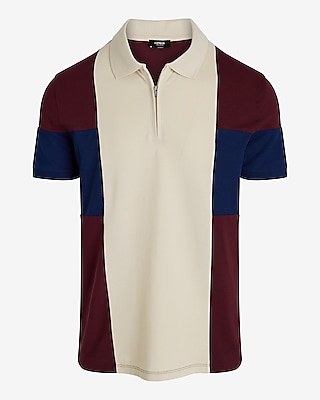 Color Blocked Perfect Pima Cotton Pique Polo