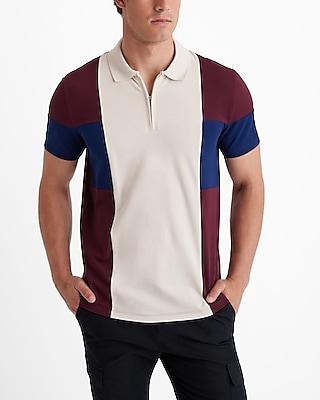 Color Blocked Perfect Pima Cotton Pique Polo