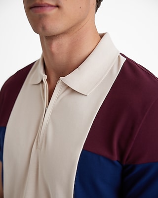 Color Blocked Perfect Pima Cotton Pique Polo