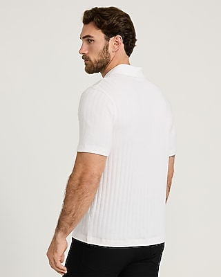 Textured Striped Jacquard Blocked Polo