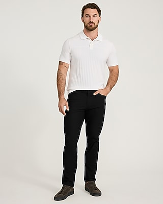 Textured Striped Jacquard Blocked Polo