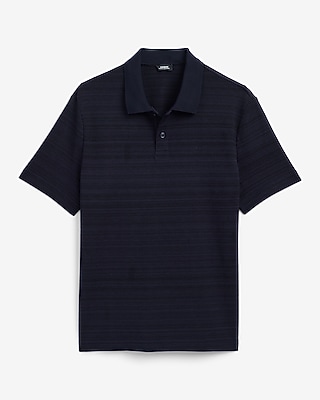 Textured Striped Jacquard Luxe Pique Polo | Express