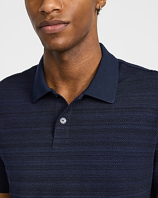 Textured Striped Jacquard Luxe Pique Polo | Express