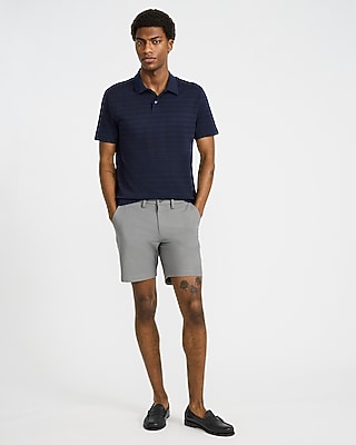 Textured Striped Jacquard Luxe Pique Polo | Express