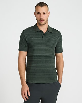 Striped Luxe Pique Polo | Express
