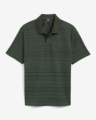 Textured Striped Jacquard Luxe Pique Polo